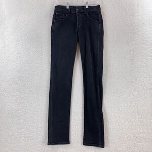 Rag &‎ Bone Black Denim Standard Issue Fit 2 Slim Leg Jeans Womens Mid-Rise 29